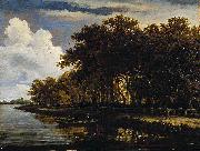 Meindert Hobbema View Along the Amstel oil painting